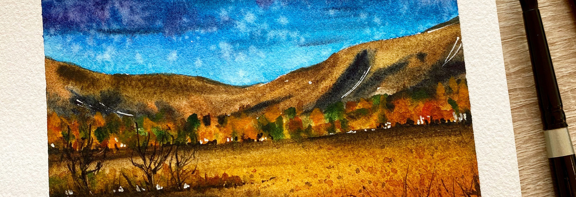 A vivid landscape in watercolor